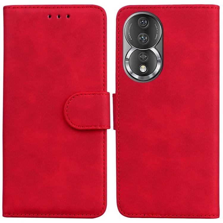 Для Honor 80 5G PU кожаный чехол-кошелек для телефона однотонный подставка магнитный флип-чехол