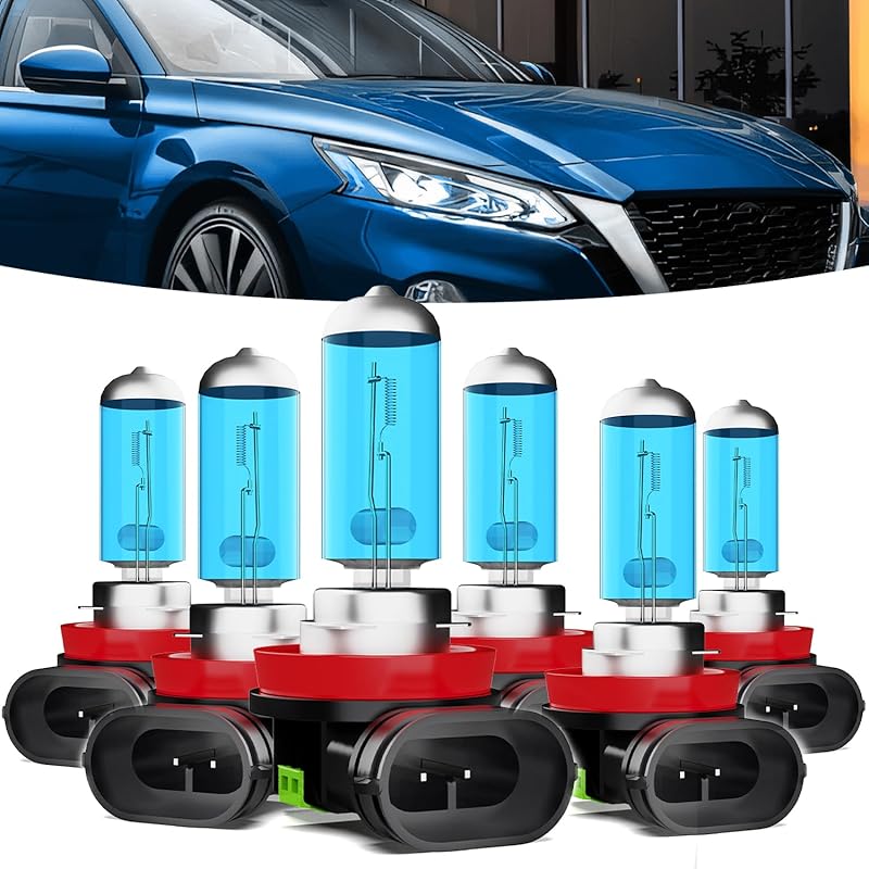 Halogen Headlights Fit For Nissan Altima 2019-2020 Headlight Bulbs,9005/H10/HB3 High Beam + H11/H8/H9 Low Beam Bright Front Car Lights,Plug And