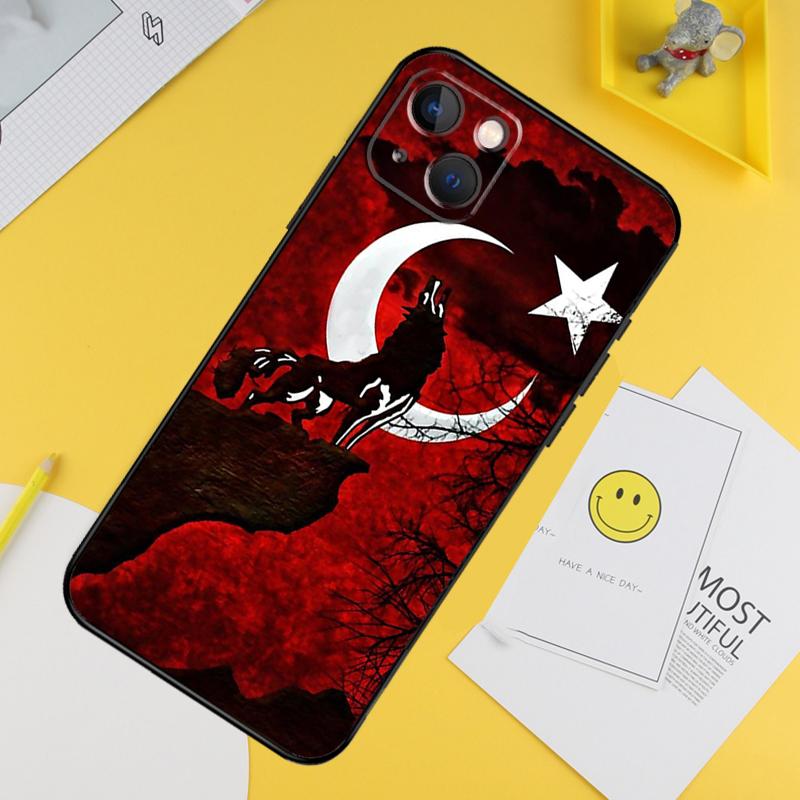 Чехол для телефона с флагом Турции для iPhone 15 Pro 16 Pro 13 12 Mini 11 14 Pro Max XR 16 15 Plus 16e Чехол Coque