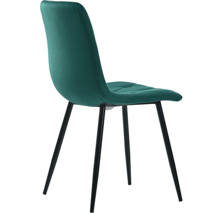 Обеденный стол - Комплект 117x68 см - 4 стула - Велюр - Прямоугольный