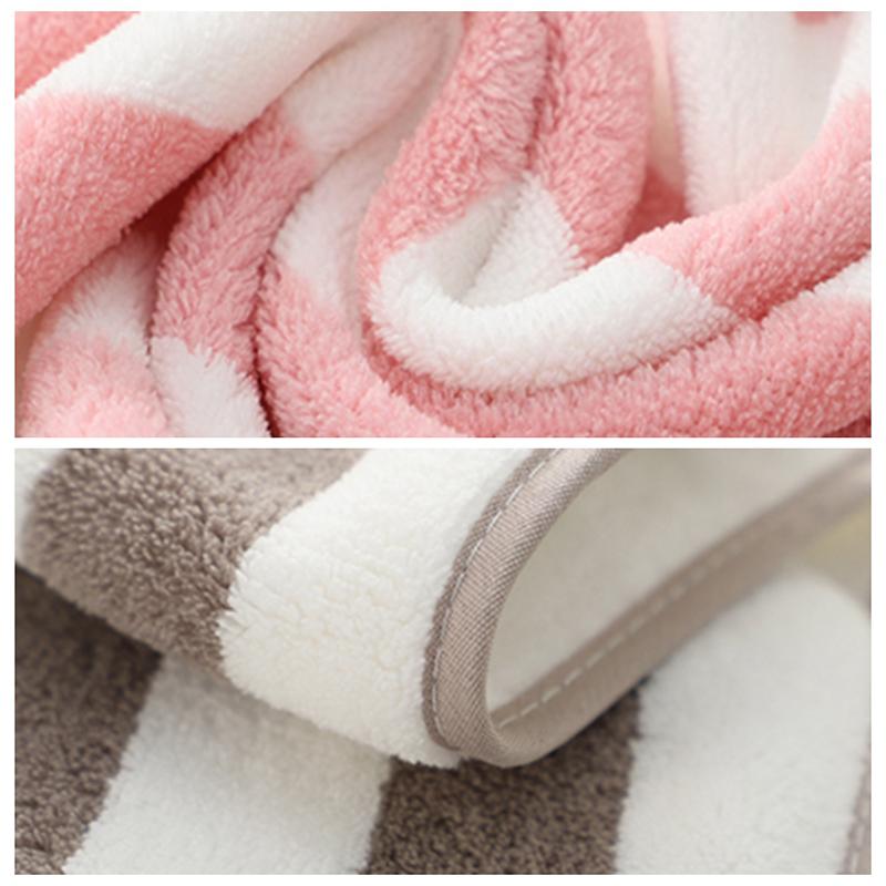 35X75 см полосатые абсорбирующие быстросохнущие банные полотенца мягкие взрослые полотенца для лица и рук коралловый флис полотенца для ванной комнаты и плавания банные полотенца