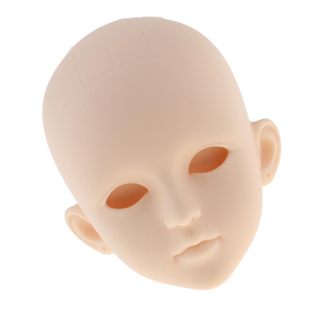 Plastic Female Doll Head Sculpt without Eyes /4 OB Custom Practise Make Up