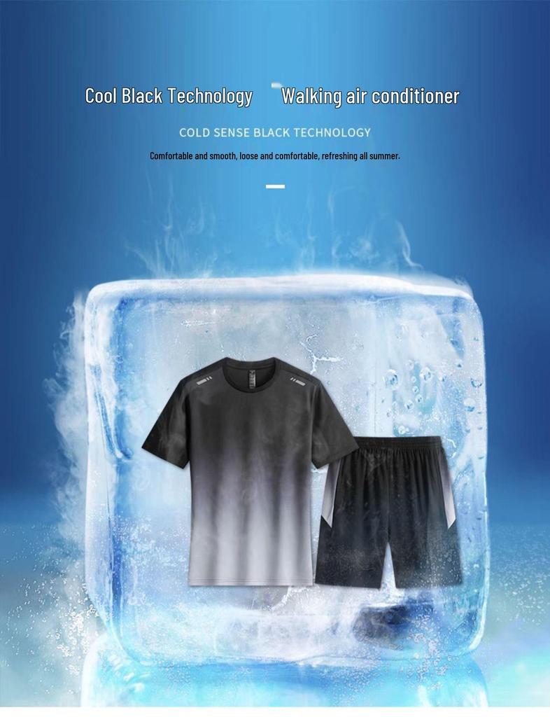 Женская быстросохнущая футболка для фитнеса из ледяного шелка на лето - Топ с коротким рукавом для баскетбола и бега.