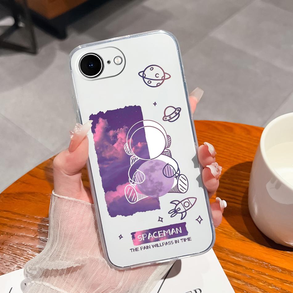 For iPhone 17E Case Gradient Color Transparent Shockproof Phone Housing For iPhone17E/iPhone SE 2026 Soft Slim Back Cover Fundas