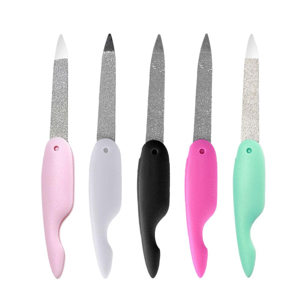 Мини-складная пилочка для ногтей в форме птицы, промытая и полированная, маникюрная, двухсторонняя, материал ABS, двойной пластиковый ноготь I7K5