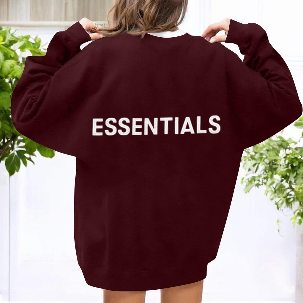 Унисекс Принт Круглый вырез Длинный рукав Свободный крой Длинный рукав Повседневный Длинный рукав Топ Толстовка