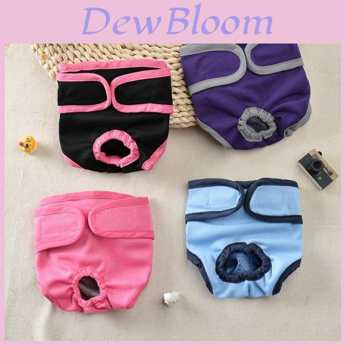 Polyester Pet Diaper For Dogs With Velcro Closure For Small Medium Large Breeds