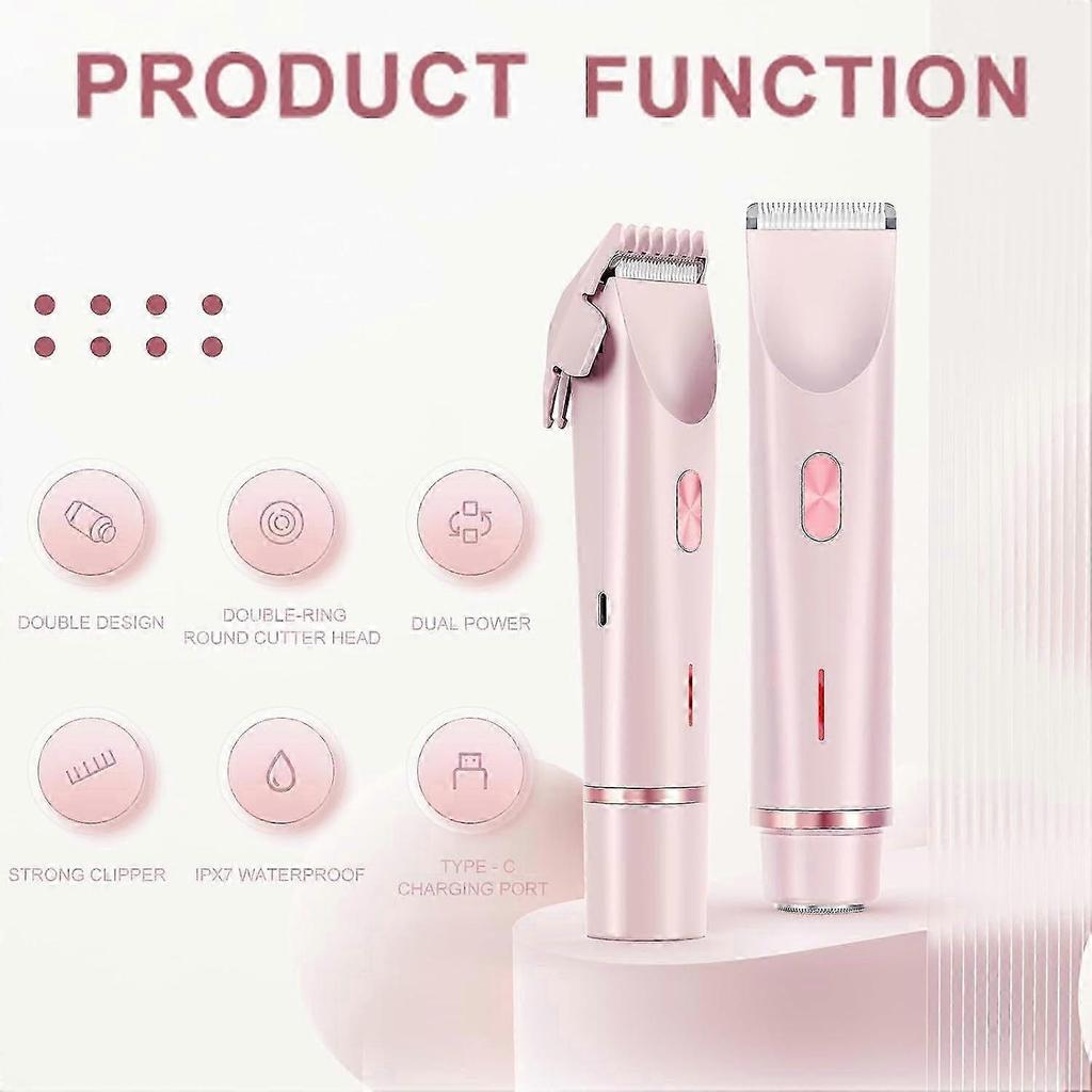 25-26 Бритва для бикини Glow Aura, GlowShave 2 1 женская машина для бритья тела (розовый)