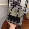 Pu Material College Style Retro Large Capacity Backpack For Casual Daily Use