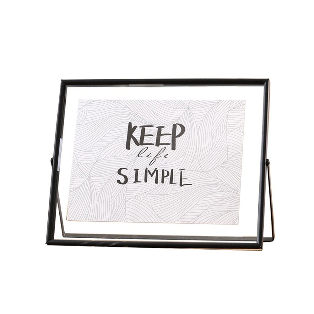 Металлическая фоторамка в минималистичном стиле Прозрачная поверхность Парящая фоторамка Дом