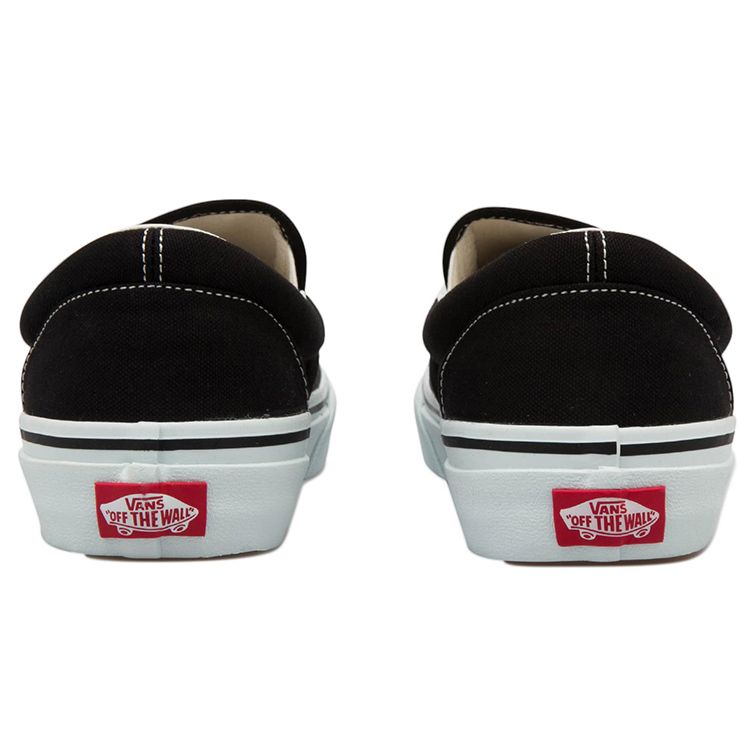 Vans Легко надевающиеся Удобные Амортизирующие Прочные Легкие Дышащие Низкие Кеды для скейтбординга Унисекс Кроссовки Черный Белый 466091-0002