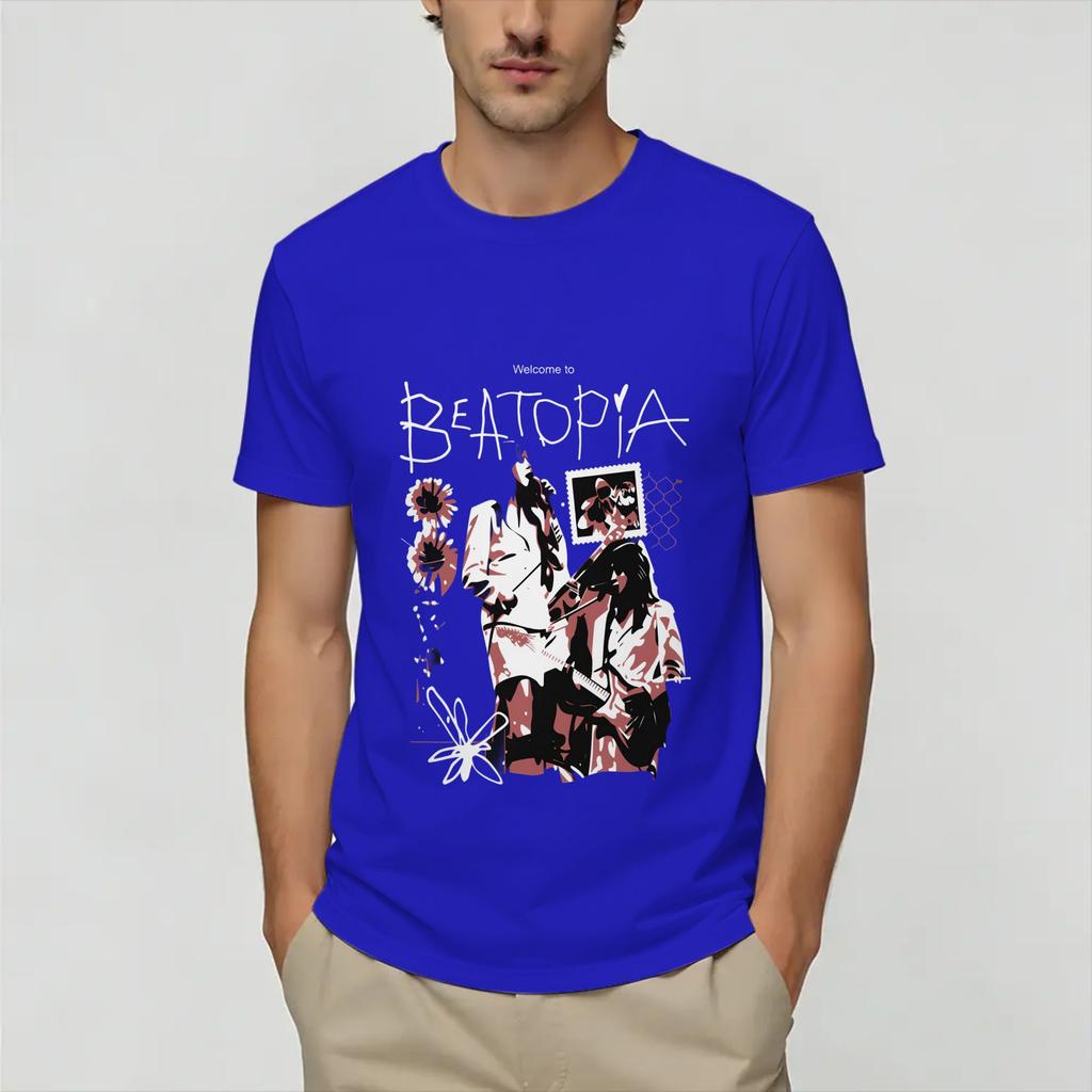 Vintage TShirt Beach Beabadoobees Vintage Trending TShirts 100 Cotton Tee Shirt Y2K Classic Pattern Short Sleeve Tops