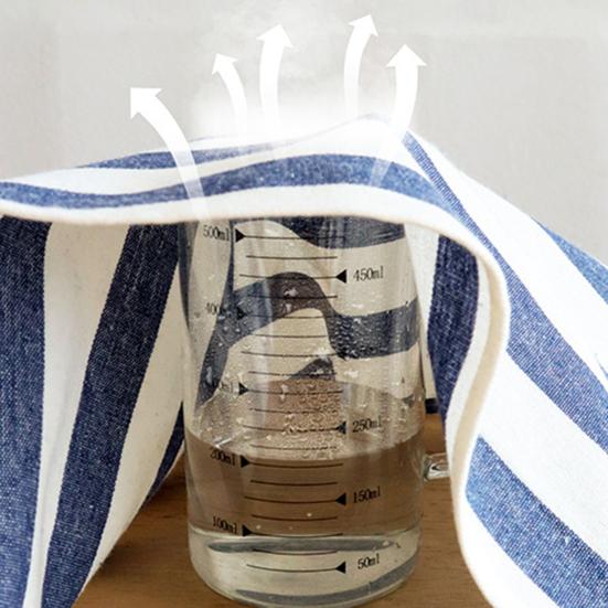 Кухонное полотенце для посуды Впитывающее Быстросохнущее Чайное полотенце Синее в клетку в полоску Безворсовое Многоразовое Салфетка для вытирания для посуды Стеклянной посуды Кухонной утвари