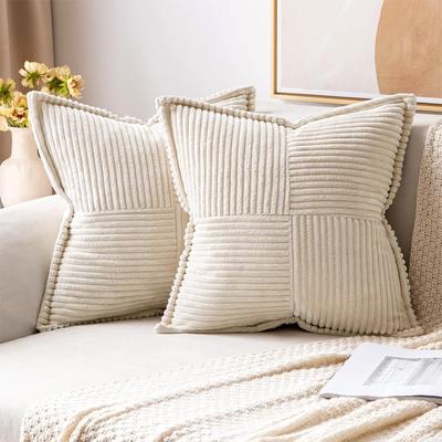 2 шт. Наволочки на декоративные подушки в богемном стиле, пэчворк, текстурированные, с градиентом, фермерская эстетика для дивана, постельного белья, софы, декора гостиной, декора гостиной