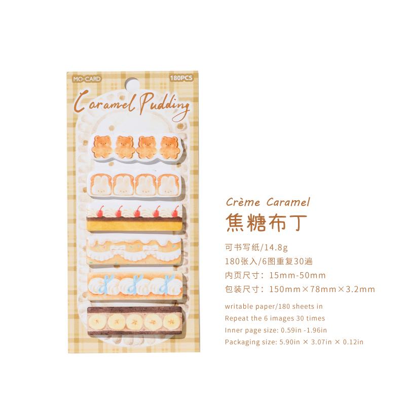 180pcs Dingding Cake Shop Series Kawaii Cake Appearance Message Sticker Index Creative Student Stationery Scrapbook Sticker