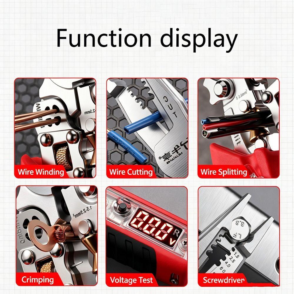 Voltage Detection Tester Pliers Electrical Tester Screwdriver Cable Maintenance