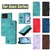 Fashionable Geometric-Patterned Wrist-Strap PU Leather Phone Wallet Case for Asus Zenfone 11 Ultra,12 Ultra,Asus ROG Phone 8,8 Pro,ROG Phone 9,9 Pro