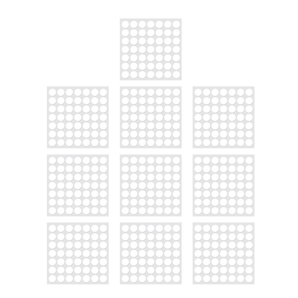 490 Pcs Silicone Bumper Pad 15x1mm Clear Self Adhesive Bumper Glass Table Top Anti Slip Pad for Furniture