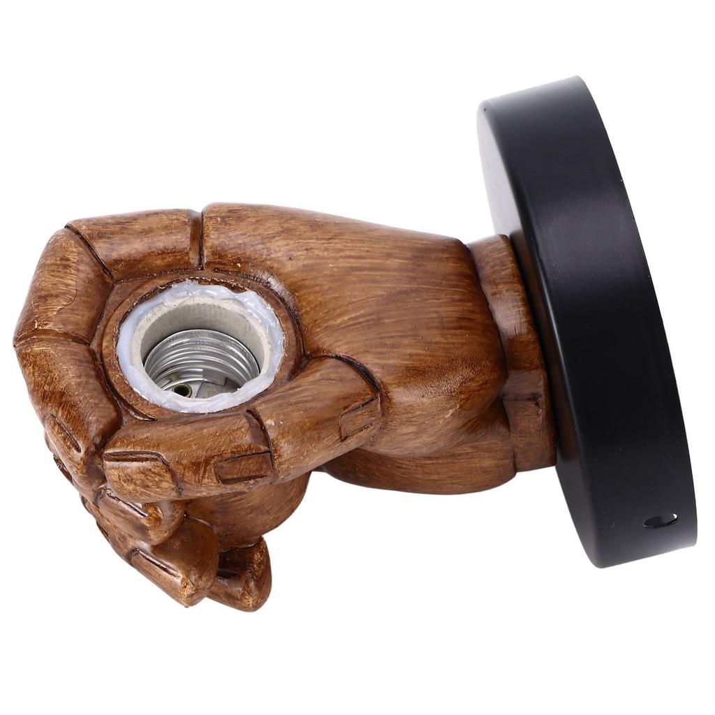 Настенный светильник в форме кулака, винтажный индустриальный стиль, настенный бра с базовым монтажным разъемом для спальни, бара, кафе, 220 В