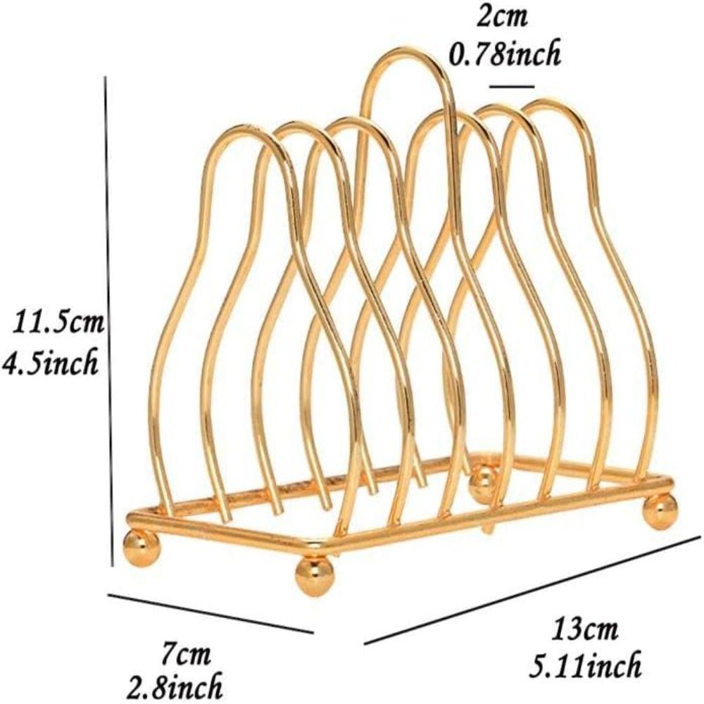 Iron Small Bowl Holder Golden Storage and Drainage Rack Fashion Toast Rack  Kitchen