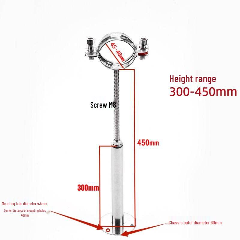 304 Stainless Steel Adjustable Pipe Clamp with Expansion Base