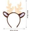 Рождественский обруч для волос с рогами северного оленя, повязка на голову с головой лося, головной убор для Рождества, дня рождения, костюмированной вечеринки (Молочно-белый)