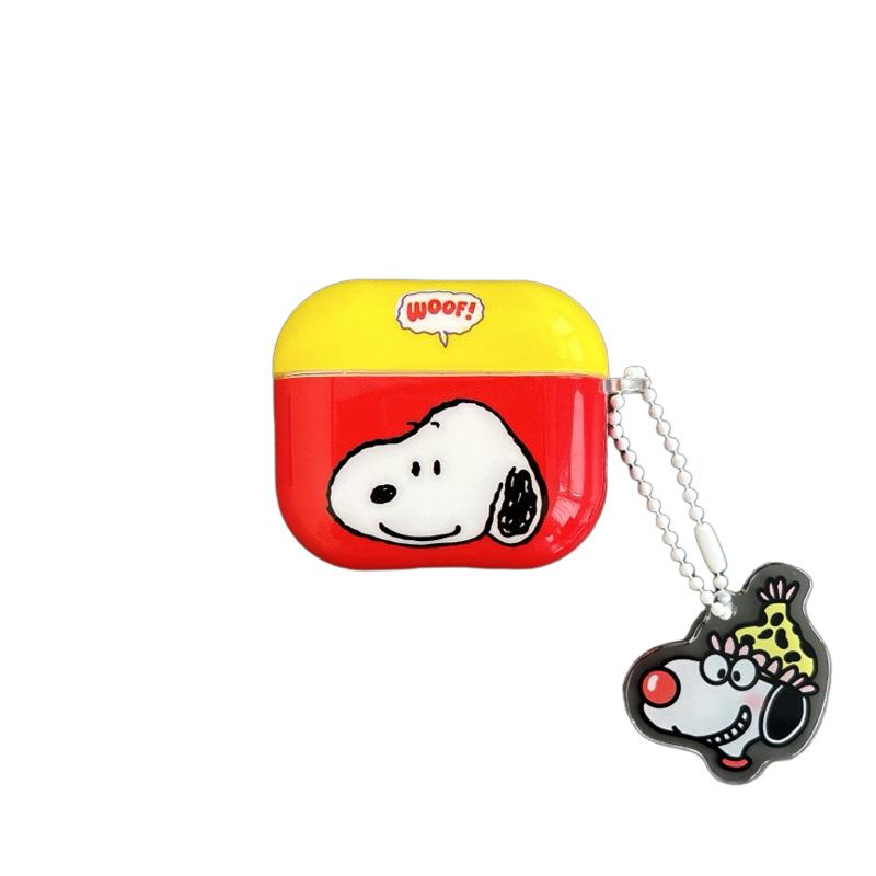Cartoon color matching Snoopy for AirPods 1 generation protective case second generation 1 generation pro1 apple bluetooth headset case