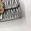 [Pre-Owned] Matelassé Solid Compact Leather Shoulder Bag - Good #1SCOR09
