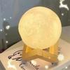Лунная лампа светодиодный ночник на батарейках с подставкой звездная лампа декор спальни ночные светильники детский подарок лунная лампа