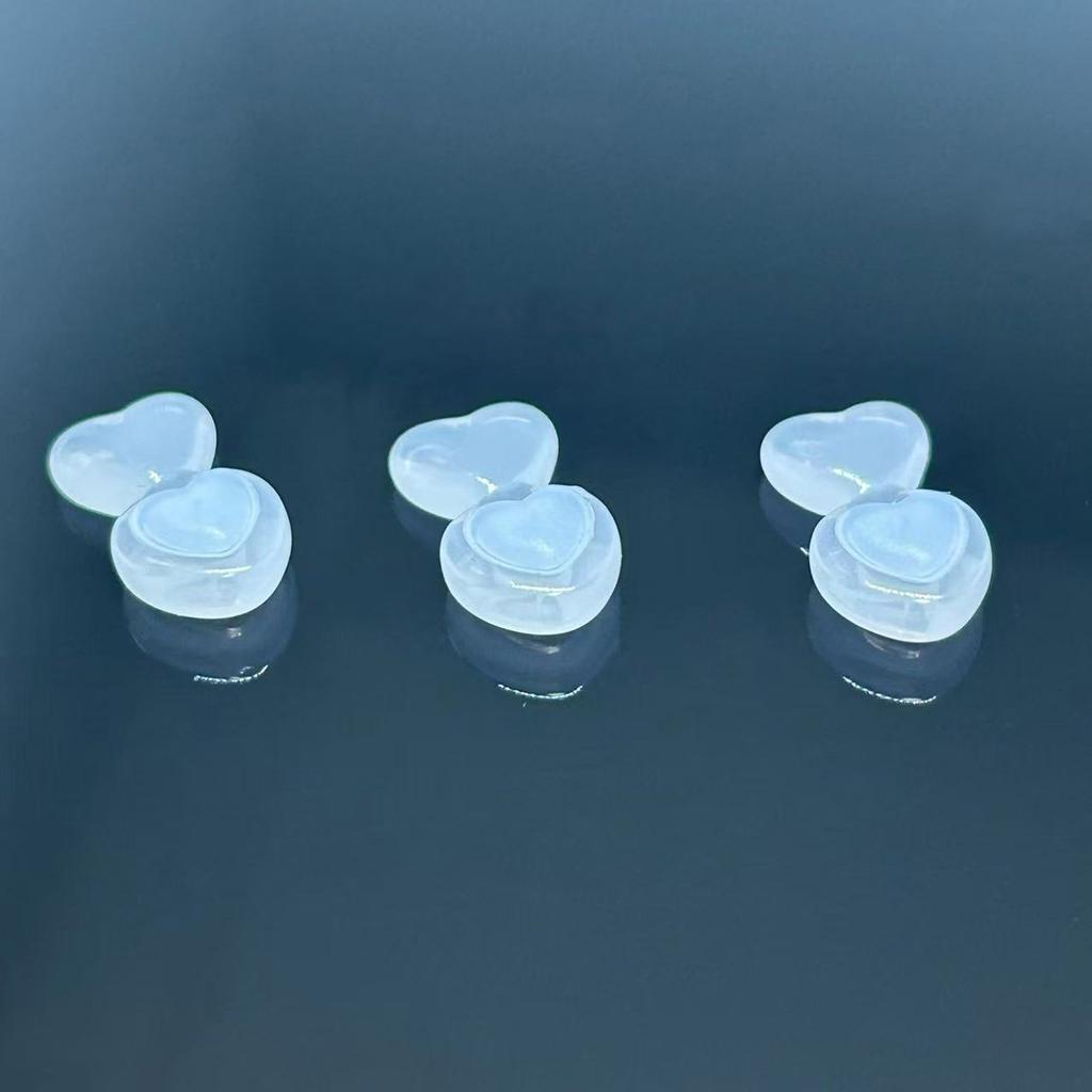 10 шт. Силиконовые лифтеры для серег в форме сердца Застежки-сердечки для серег-пусетов и отвисших мочек Удобные Надежные Сменные детали