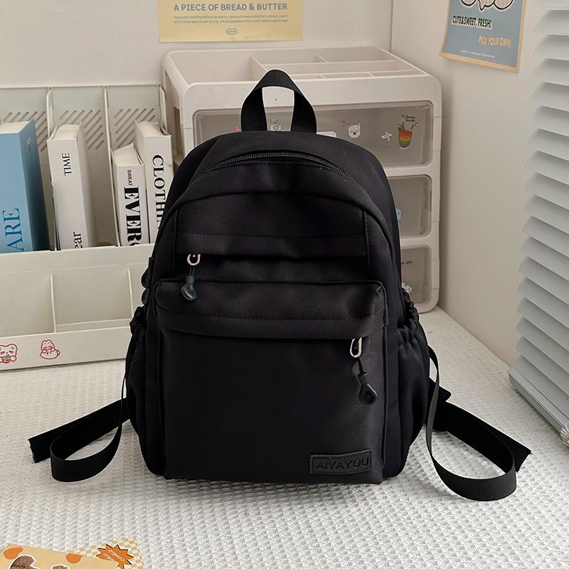 Повседневный кампус однотонный школьный рюкзак для старшеклассника новый маленький свежий нейлоновый дорожный рюкзак для улицы