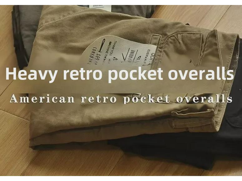 Мужской комбинезон свободного кроя в стиле ретро с защитой от грязи в американском стиле