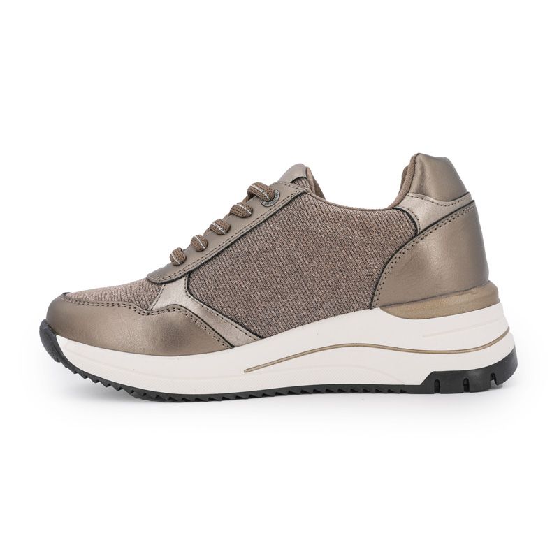 TOM TAILOR Women's Bronze Wedge Sneakers