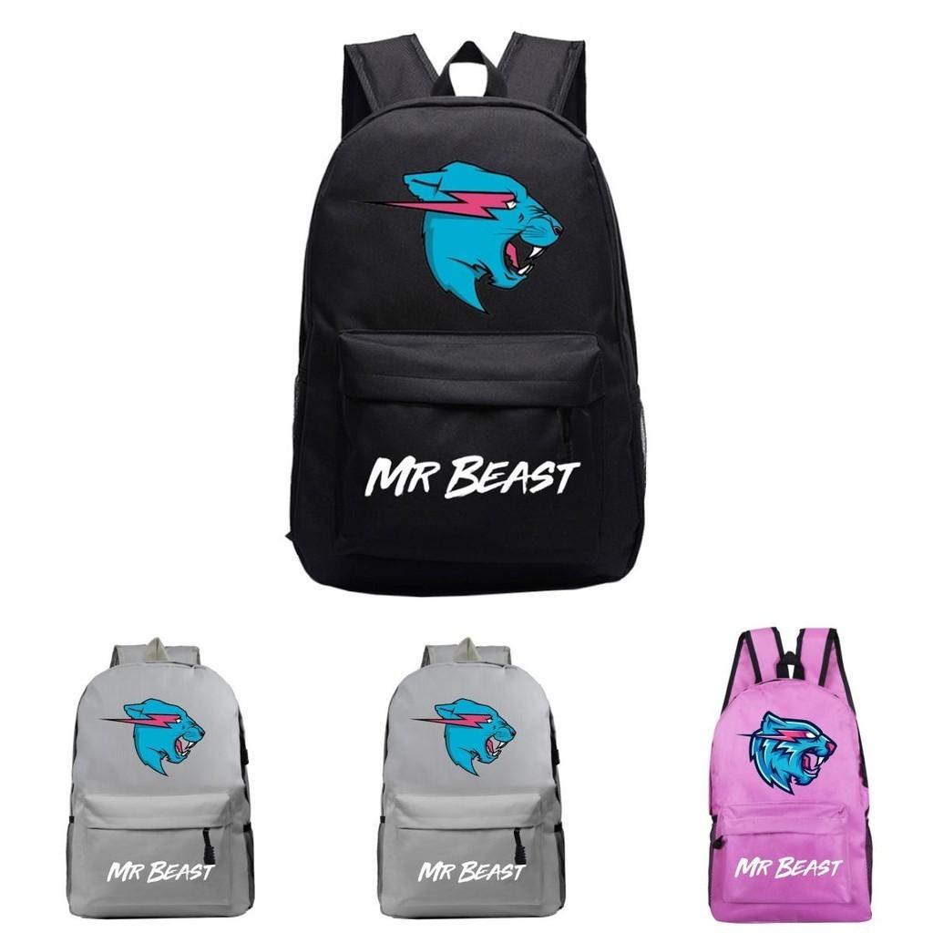 Рюкзак Mr Beast Lightning Cat большой вместимости, школьная сумка из дышащего материала
