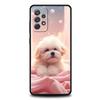 Милый чехол для телефона с маленькой собачкой для Samsung Galaxy A55 A35 A17 A07 A15 A13 A25 A51 A71 A72 A73 A32 A52 A52S A41 5G Мягкий чехол-сумка из ТПУ