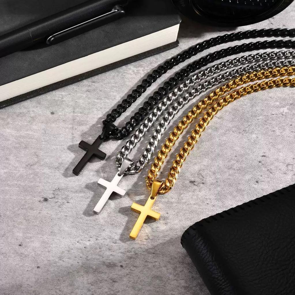2026 Cross Pendant Jewelry Simple Glossy Versatile, Couple Necklace