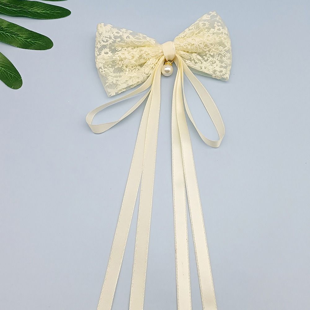 Korean Style Bowknot Hair Clips Lace Girls Headwear Elegant Bowknot Barrette Girls