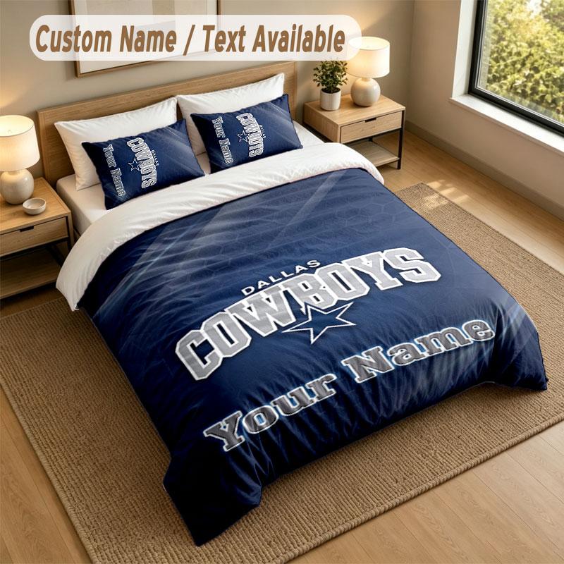 Комплект постельного белья 1 пододеяльник 2 наволочки Принт Dallas Cowboys Мягкое постельное белье Декор спальни
