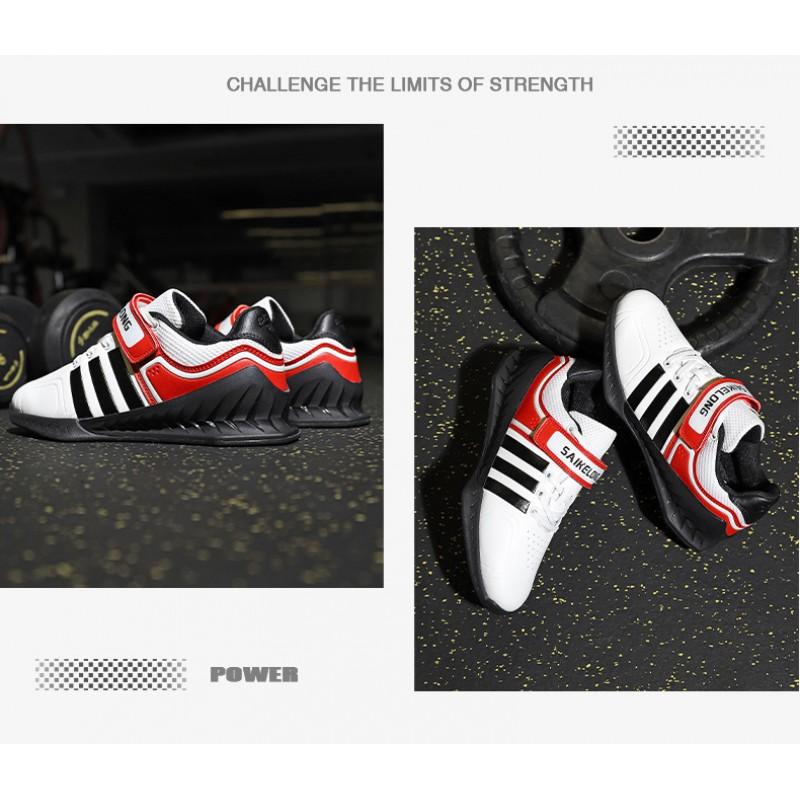 Unisex Weightlifting Shoes Squat Deadlift Clean Indoor Training Support Stability Non-Slip Rubber Sole