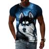 3D Casual Wolf Print T Shirt Men Women Summer Animal Tee Man O Neck Short Sleeve Loose Tops Breathable Couples T Shirts