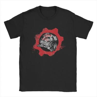Мужская футболка Gears Wars Повседневные футболки из чистого хлопка с коротким рукавом Футболки с Crimson Omen Круглый вырез Одежда Лето