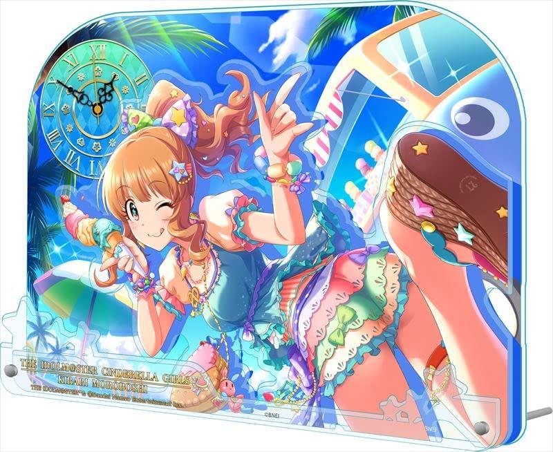 Seasonal Plants Idolmaster Cinderella Girls Big Acrylic Table Kirari Moroboshi Happy Wonderland H190 X Made of Acrylic Clock, + Ver., Approx. W260mm,
