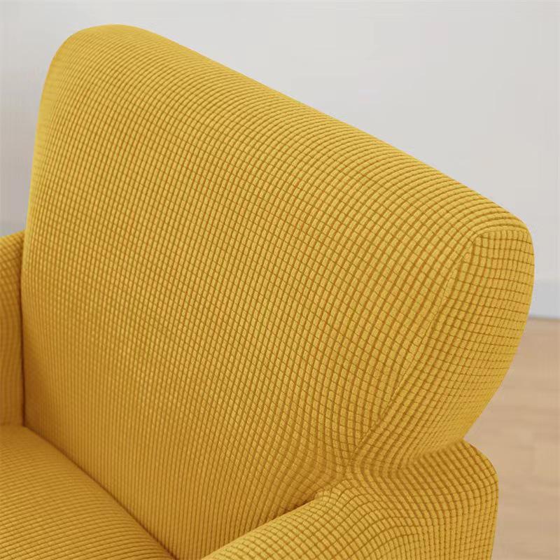 Scratch-Resistant Elastic High Back Sofa Slipcover with Single Armrest for Leisure Chairs