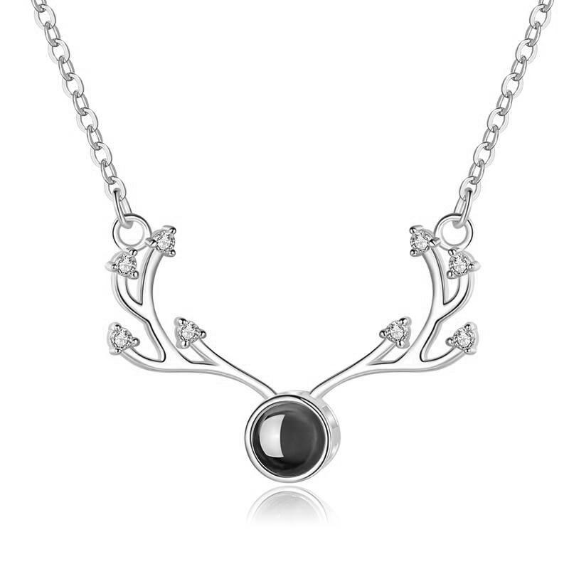 С тобой до конца, Простая подвеска в виде лося, Цепочка на ключицу 'Я люблю тебя'