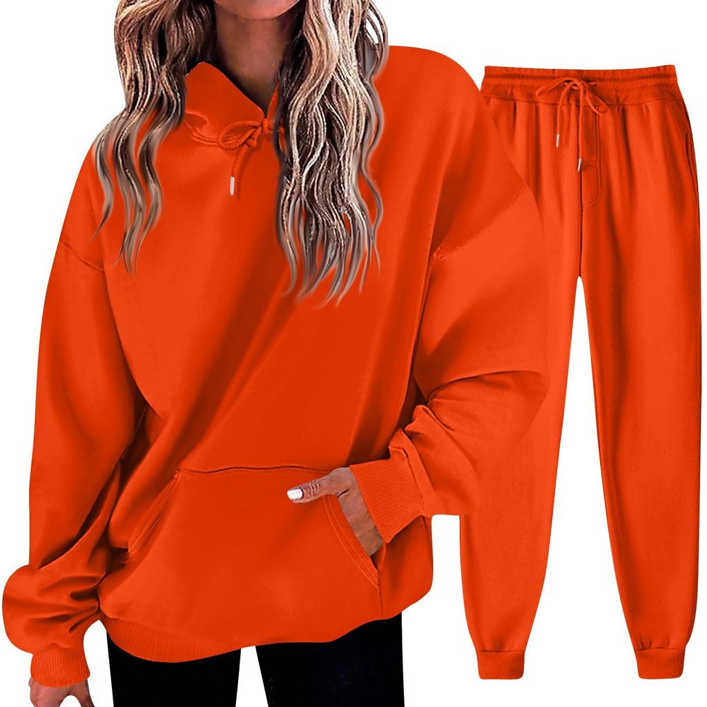 Женский однотонный комплект свитшотов (свитшот + спортивные штаны)