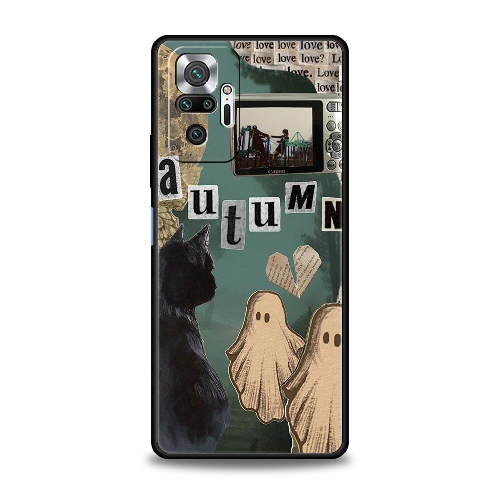 Милый чехол для телефона с изображением маленького призрака для Xiaomi Redmi Note 13 12 5G 9S 9 8 10 11 Pro 4G 9T 13C 12C 10C 9C 9A 7 Pro, мягкий силиконовый чехол