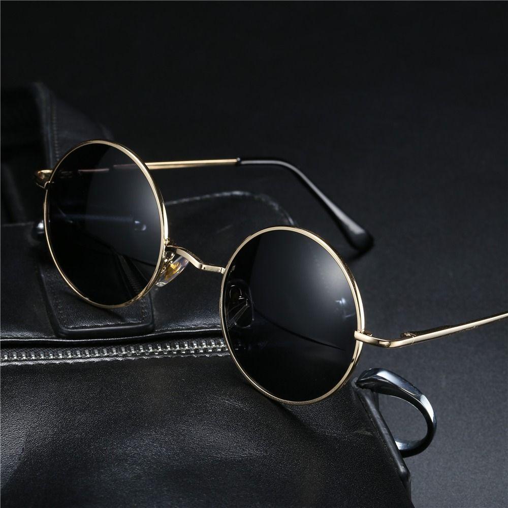 Поляризованные маленькие круглые солнцезащитные очки Металлические очки Ретро Панк Шейды для мужчин и женщин
