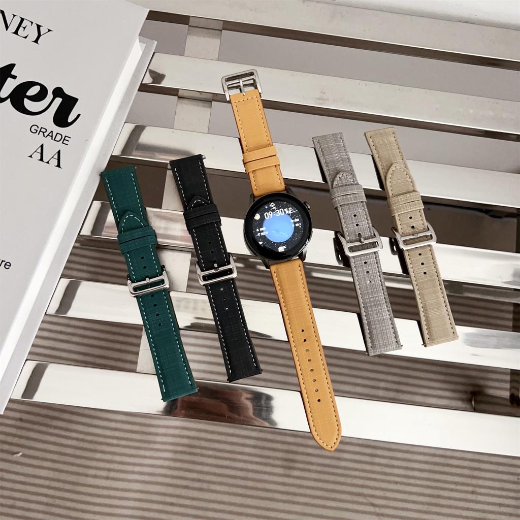 Для Huawei Watch GT 5 41мм Ремешок для часов 18мм Плетеный Клетчатый Узор Кожаный Ремешок на Запястье