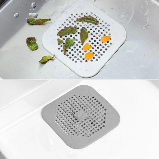 Sink Strainer with Suction Cups Anti-slip Even Mesh Smooth Water Flow Prevents Hair Clogging Non-deforming Drain Filter