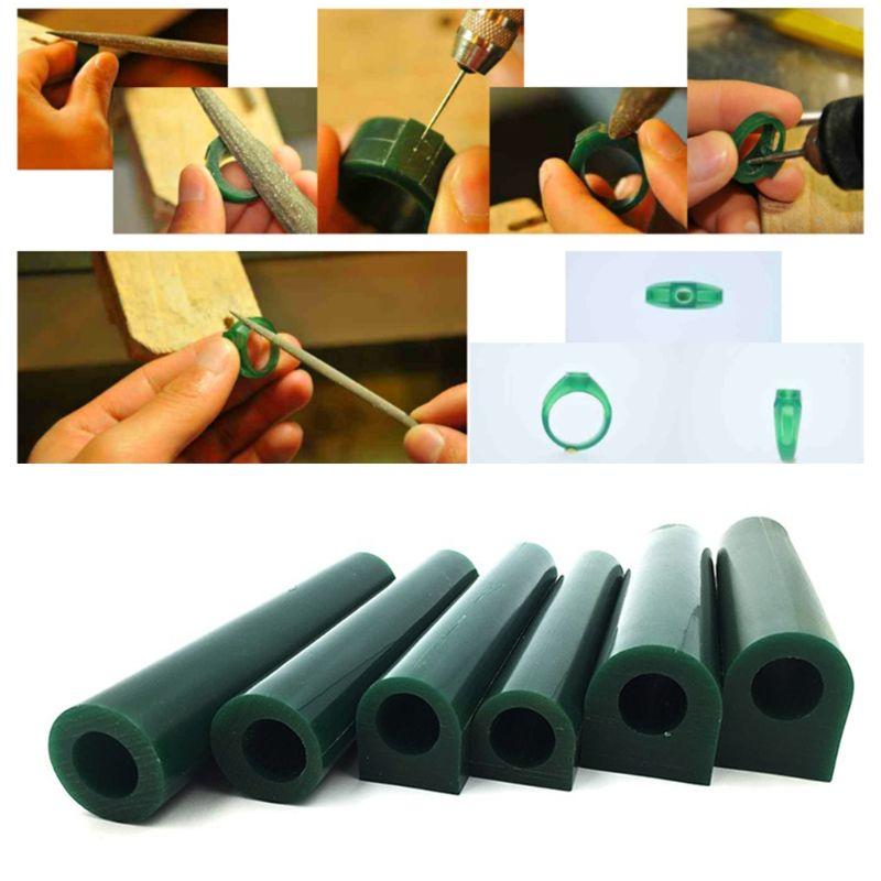 6Pcs Hard Wax Solid Carving Wax Tube Flat Side Tube Carved Sculpture Carving